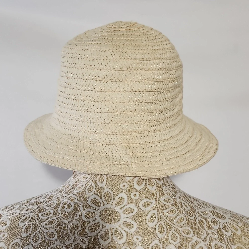 Straw Hat Natural Small Flexible Brim Bucket Sun Beach Street Wear Ladies Coasta